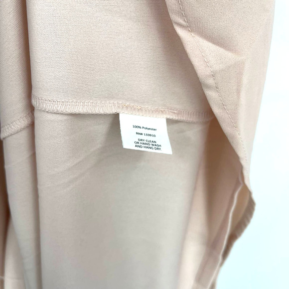 Show Me Your MuMu Caitlin Ruffle Maxi Dress Dusty Blush Crisp Large NWT - Picture 6 of 11